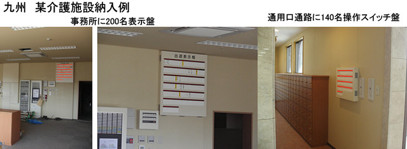 大人数用スイッチ式出退表示盤　200名用
